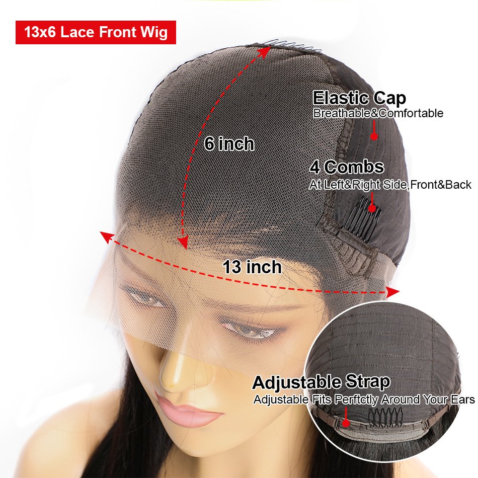 Real Human Hair Wig Lace Hair Set 9a Hair Quality Straight Hair — foto 6