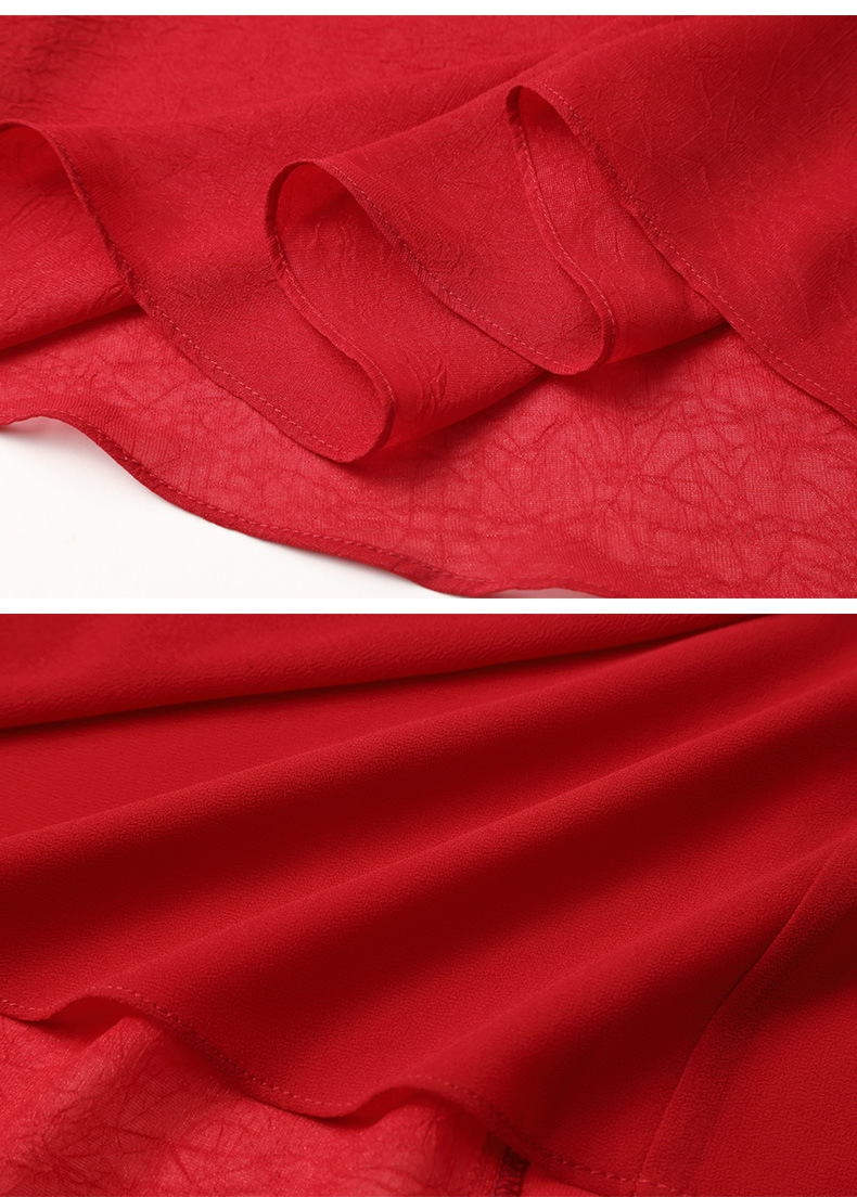 Red Dress Design Sense Small Chiffon