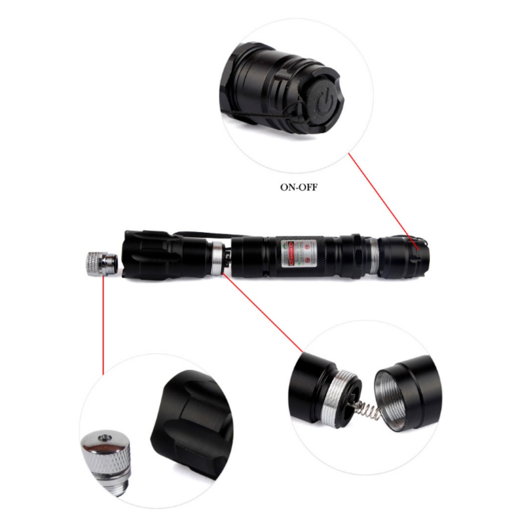 Red Laser Pointer Pen Rechargable Beam Torche 10 00Miles 660nm With Box — image 8