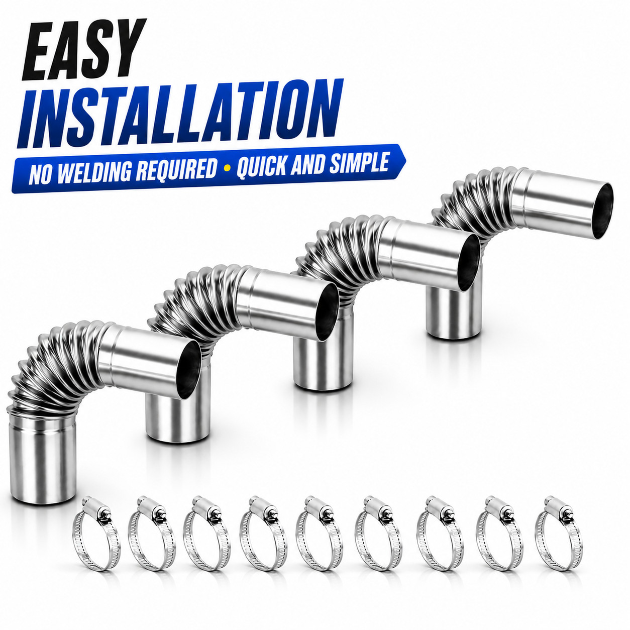Conector de tubería de escape para calentadores diesel Webasto Eberspacher 24mm 4 piezas