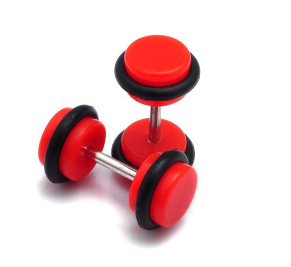 Popular Piercing Jewelry Acrylic Round Cake Barbell Earrings