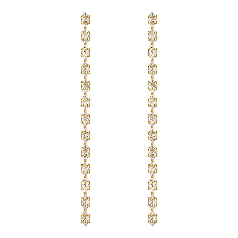 Simple And Long Super Fairy Korean Face Thin Earwear Female