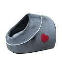 Single Hole Grey Love Heart