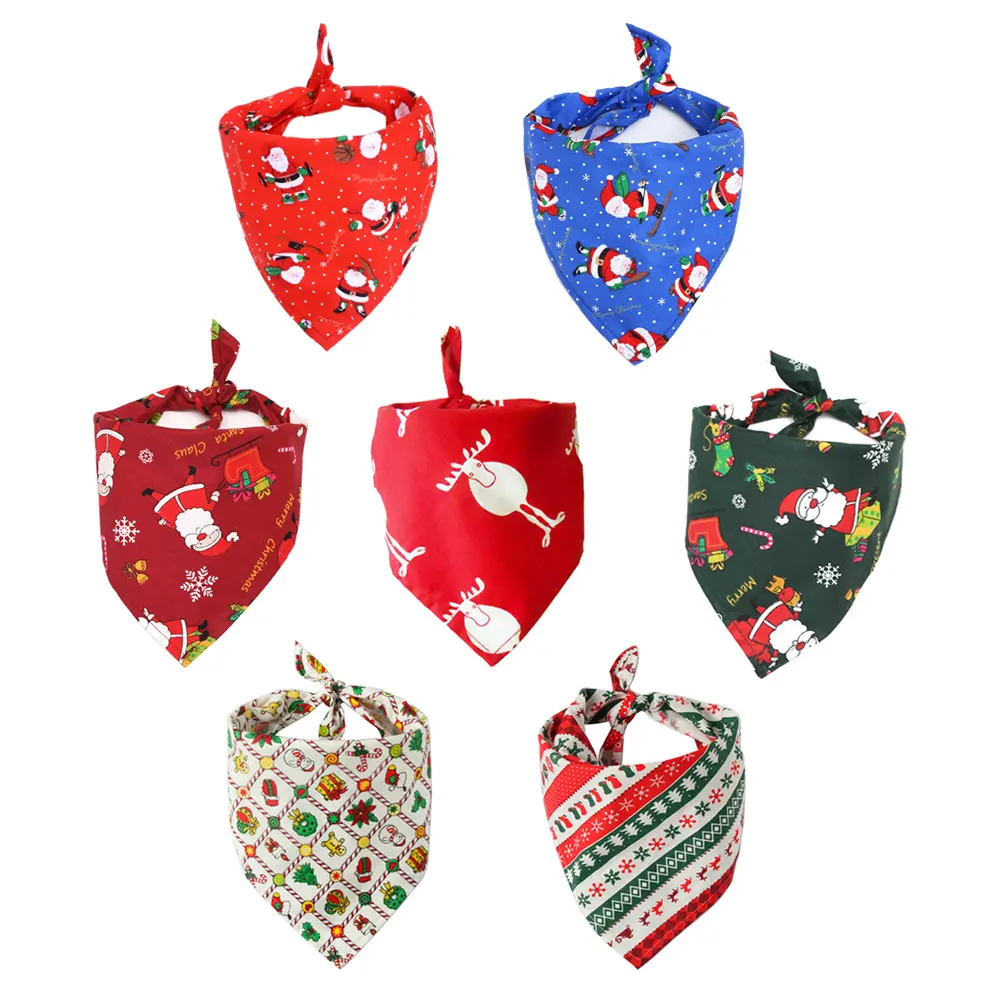Pet Saliva Towel Cotton Triangle Scarf Dog Cat Bib
