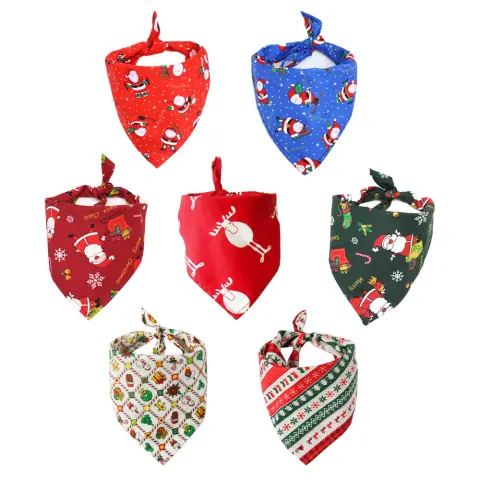 Pet Saliva Towel Cotton Triangle Scarf Dog Cat Bib