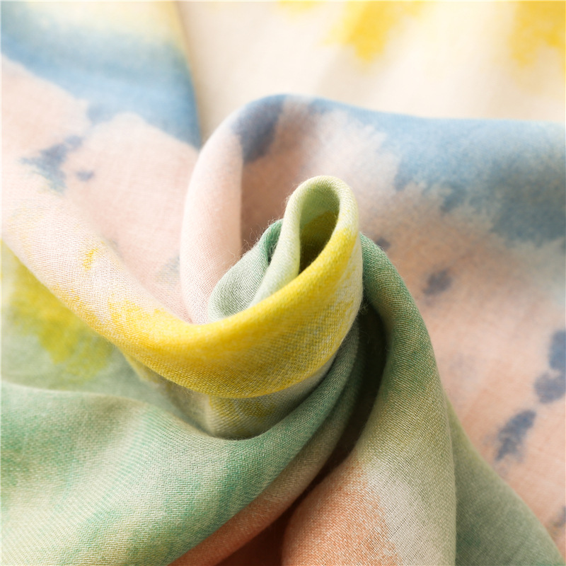 Title 13, Cotton And Linen Feel Satin Cotton Scarf Female...