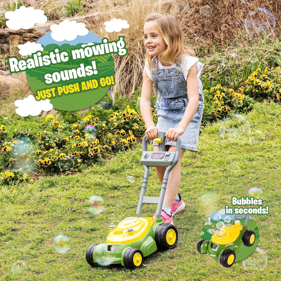 Bubble Lawn Mower For Toddlers, Bubble Blowing Machines, Indoor And Outdoor Gardening Toy, Birthday, Party Favor For Preschool Girls And Boys, No Batteries Required — foto 3