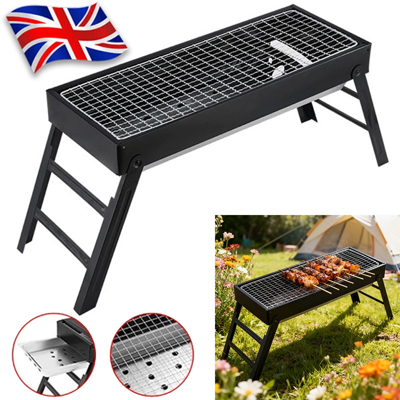 Portable Folding Charcoal BBQ Grill Picnic Travel Camping Outdoor Barbecue — image 6