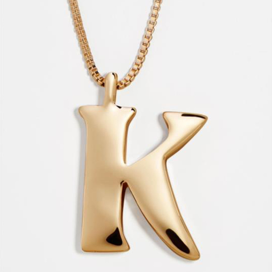Capital English Pendant Medium Length Necklace