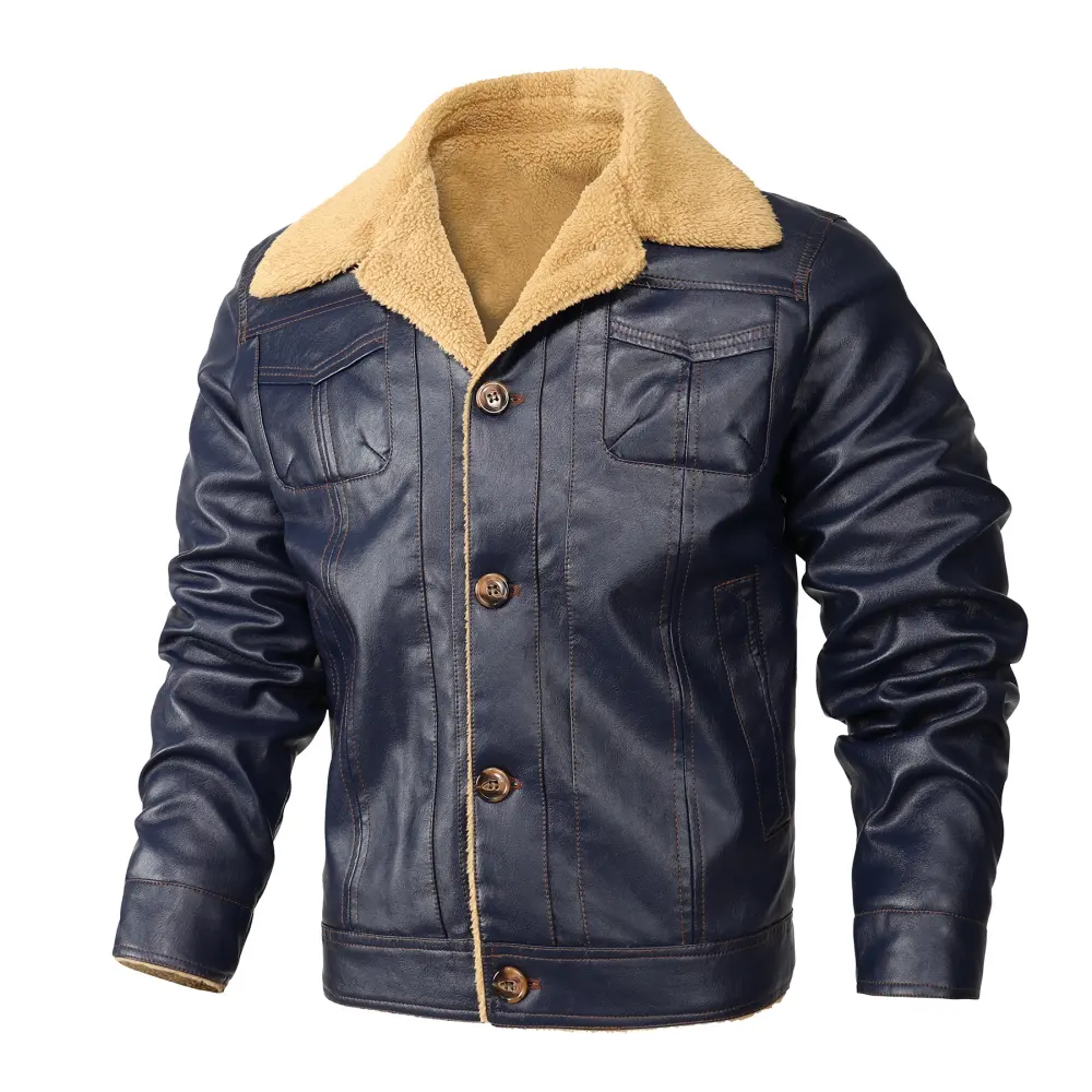 Men's Leather Clothing Loose Casual Slim Fit Handsome Trend