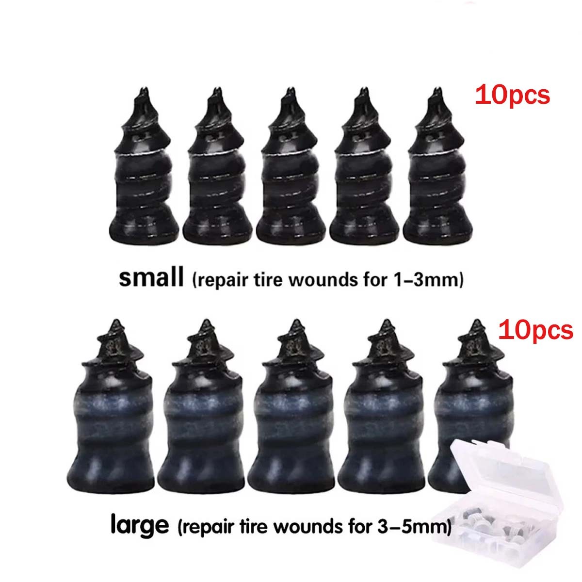 20pcs Universal Tire Repair Screw In Rubber Plug Nail Car Tyre Puncture Kit — image 9
