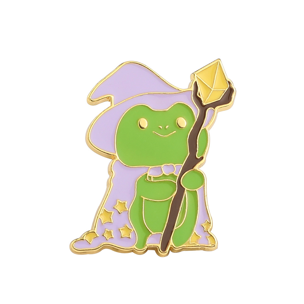Fashion Creativity Loak Frog Magic Witch Enamel Badge — view 5