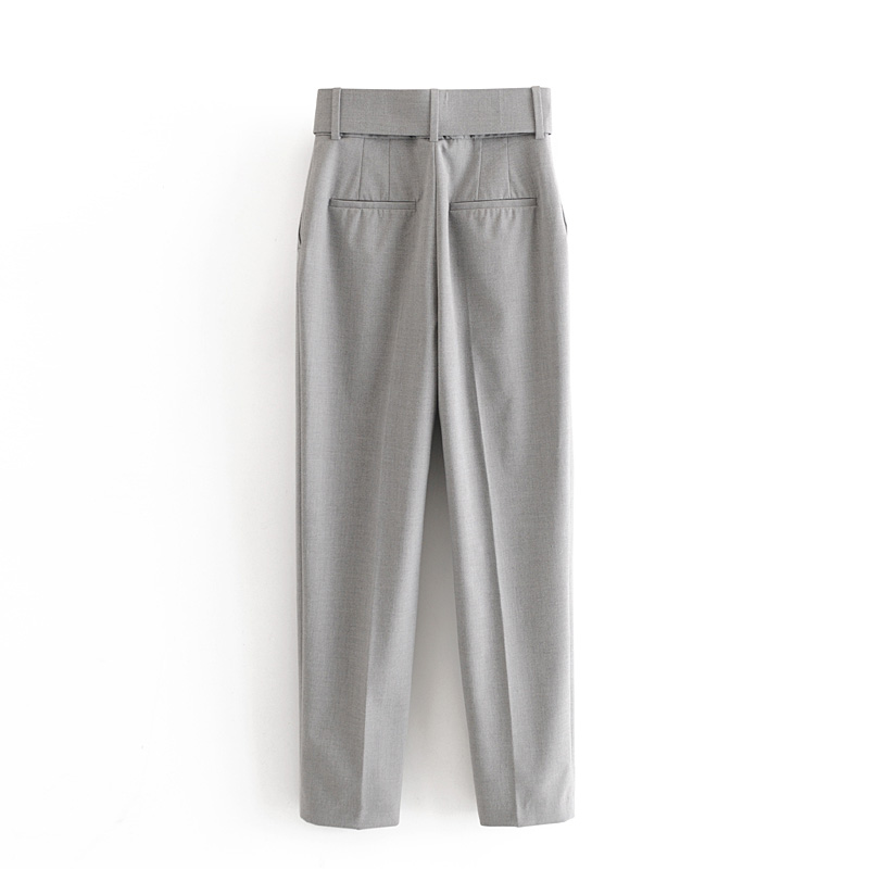 Women's Fashion All-match Slim Pants With Belt