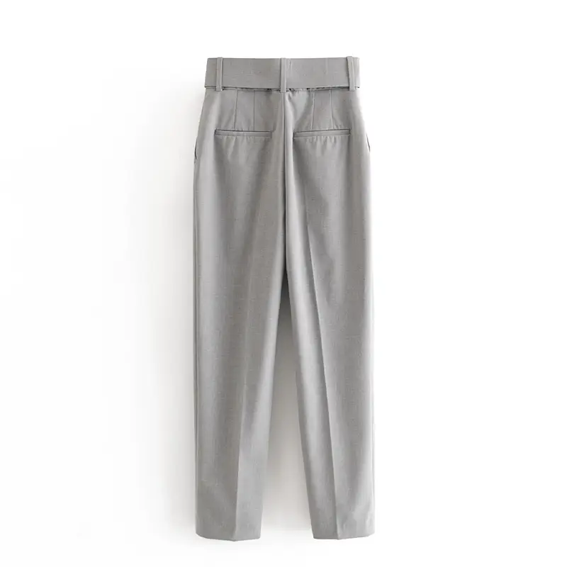 Women's Fashion All-match Slim Pants With Belt
