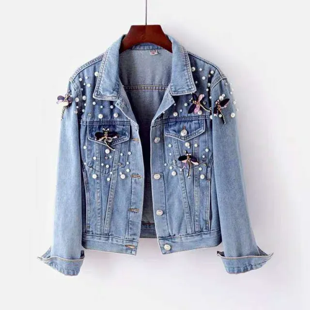Korean Style Loose Short Style All match Jacket Women Blue - Shop at LoveMi
