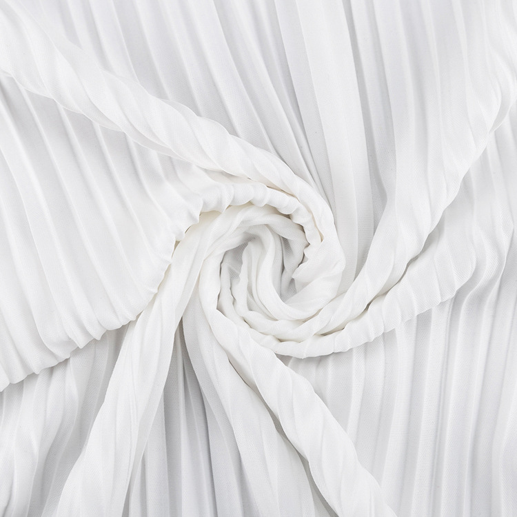 Fashion Casual White Pleated Pants Crew Neck T-Shirt Women's Suit