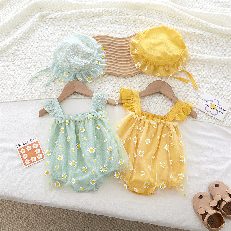 Baby Sleeveless Vest Jumpsuit Suspender Briefs Little Princess Dress