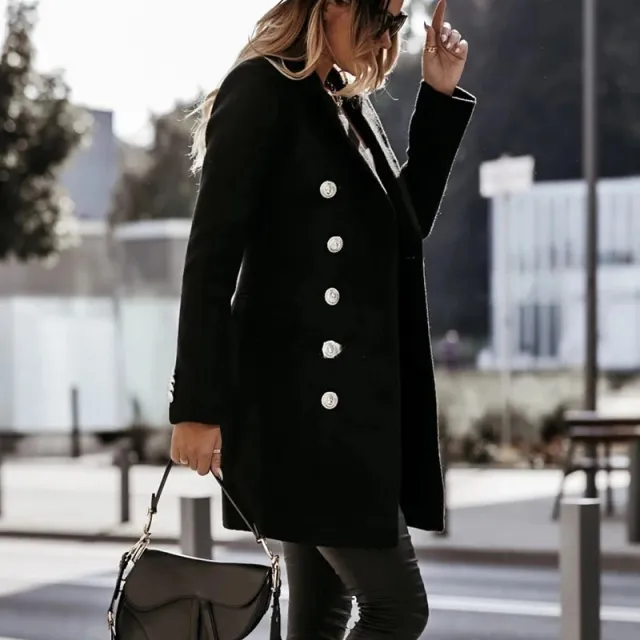 Double breasted Nizi coat Black - Shop at LoveMi