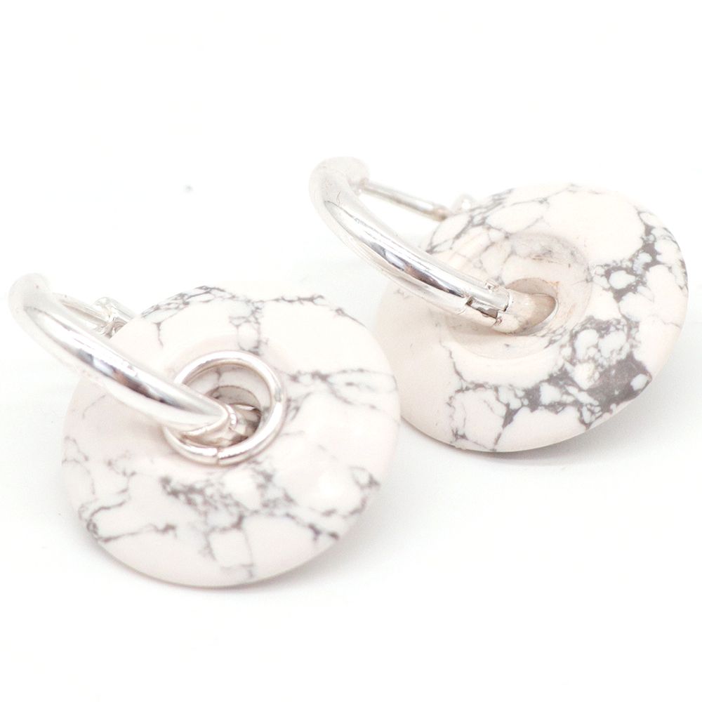 European And American Temperament Ring Marbled Fashion Earrings