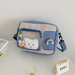 New Trendy Korean Student Ins Girl Shoulder Bag - Blue - View 1