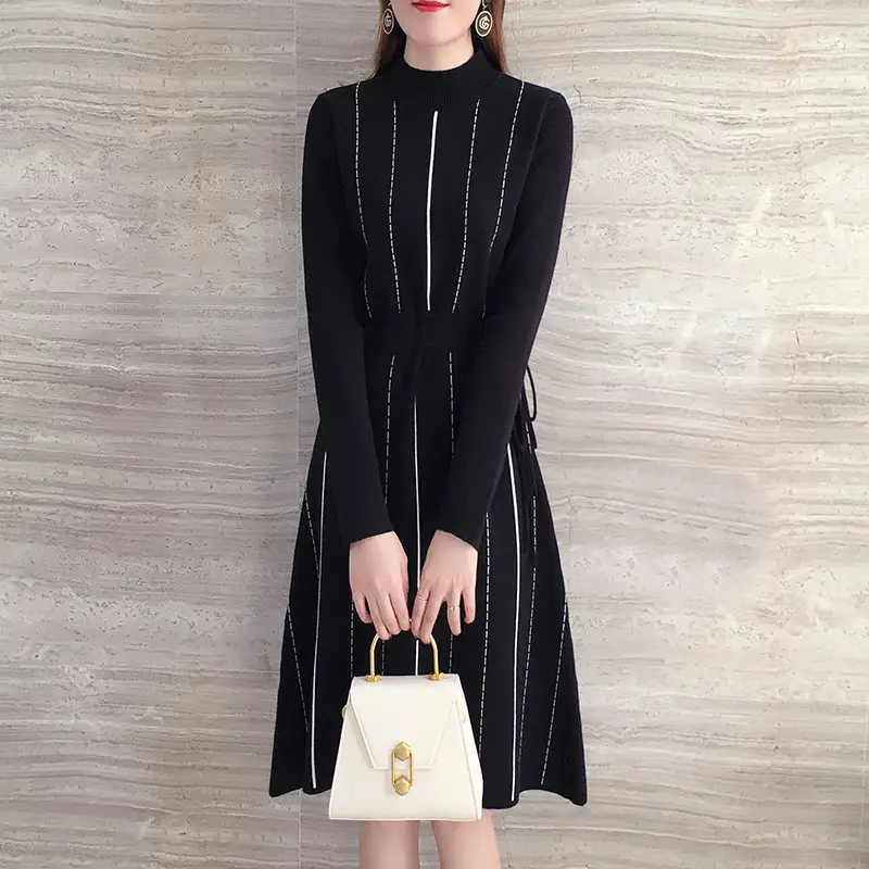 Women's Slim-fit Midi Knitted Dress