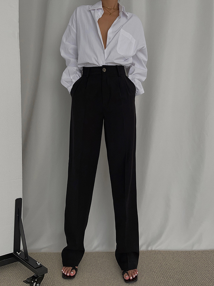 Title 2, Wang Fried Trousers Are Thin, Long Legs And Hig...