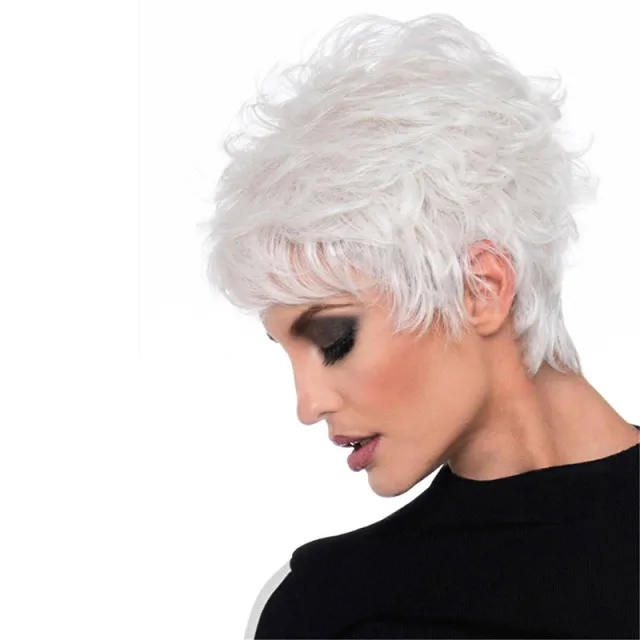 White Chemical Fiber High Temperature Silk Wig Women's Headgear White - Shop at LoveMi