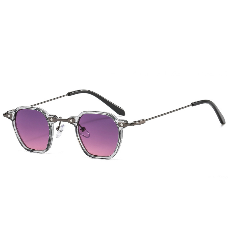 Vintage Small Frame Round Steampunk Sunglasses - Image 6