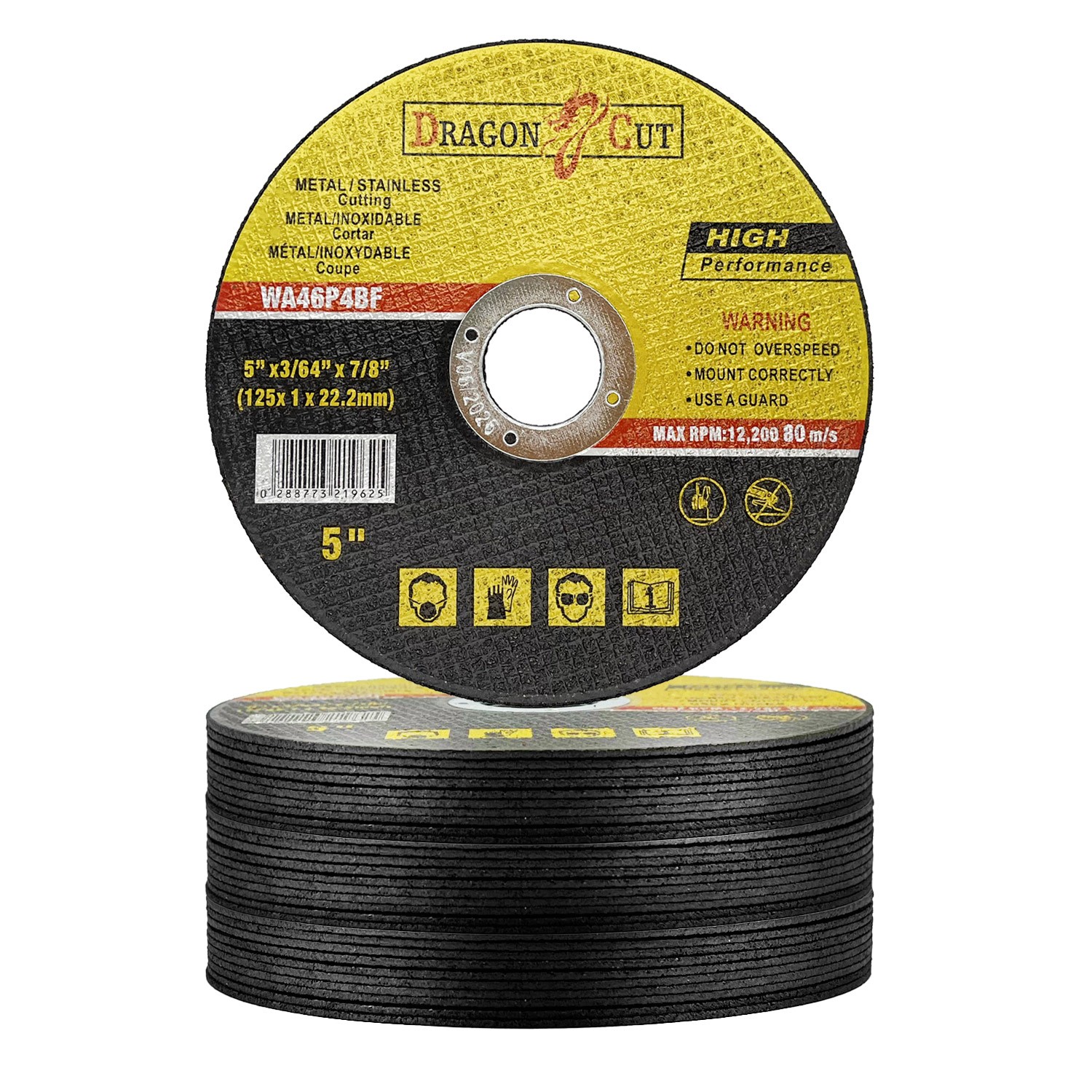 50 X 125mm ULTRA THIN 1mm METAL CUTTING BLADE DISC FOR STEEL & STAINLESS ANGLE