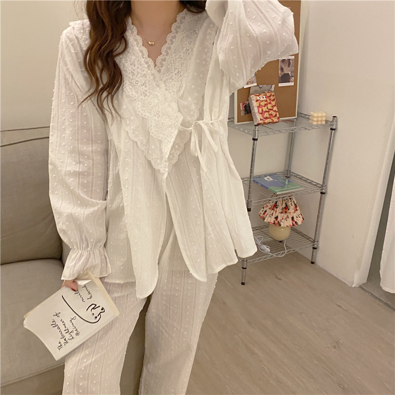 Title 5, Palace Lace Cotton Pajamas Autumn New Home Serv...