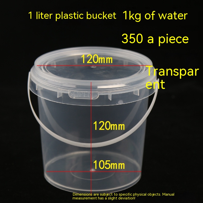 Title 5, Transparante witte 1 liter plastic opslagemmer ...