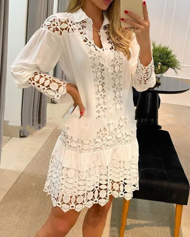 Fashion Solid Color Picture Non Iron Shirt White - Shop at LoveMi
