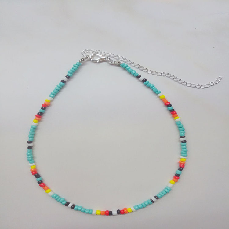Handmade All-match Color Rice Bead Necklace