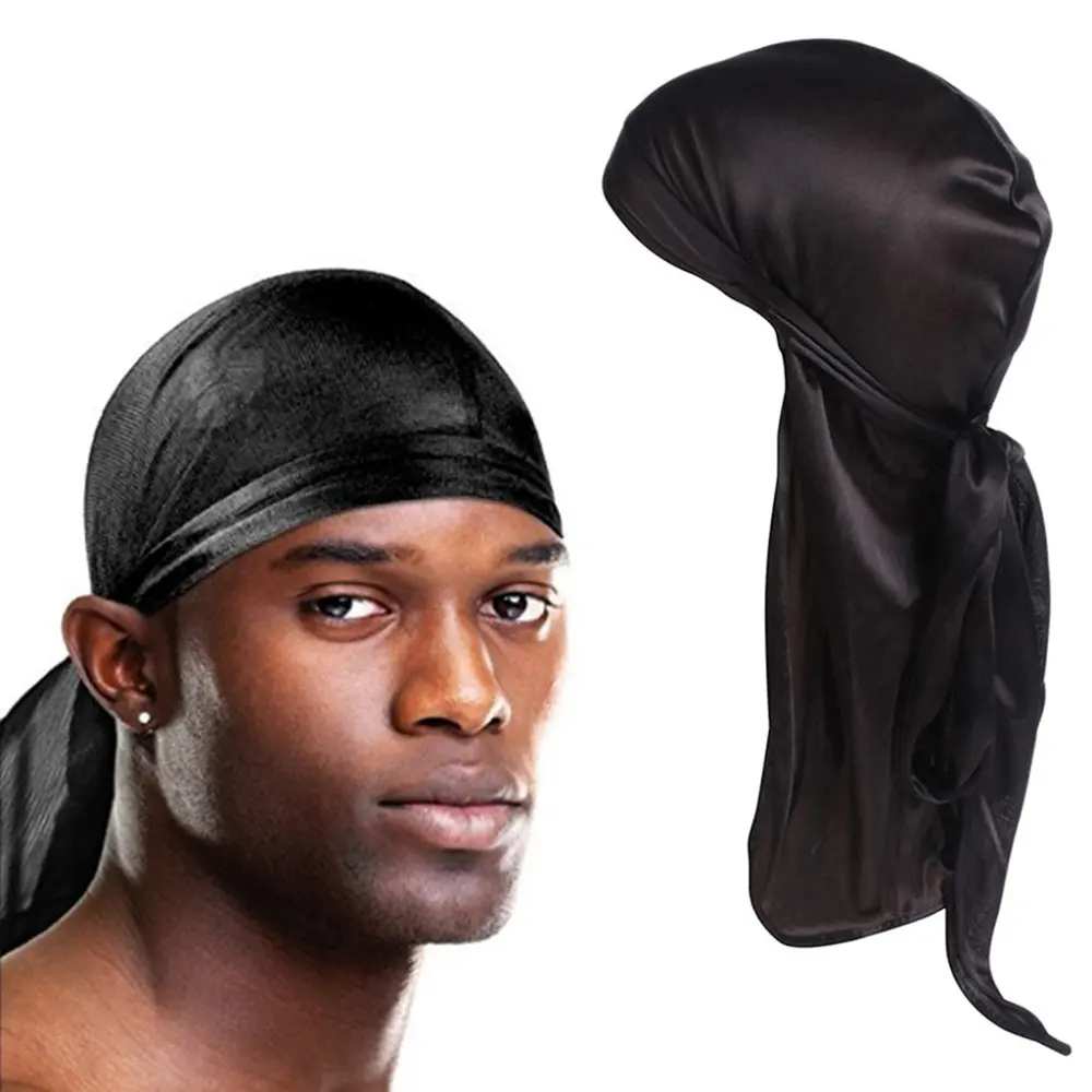 Imitation Silk Long Tail Turban Hat Pirate Hat