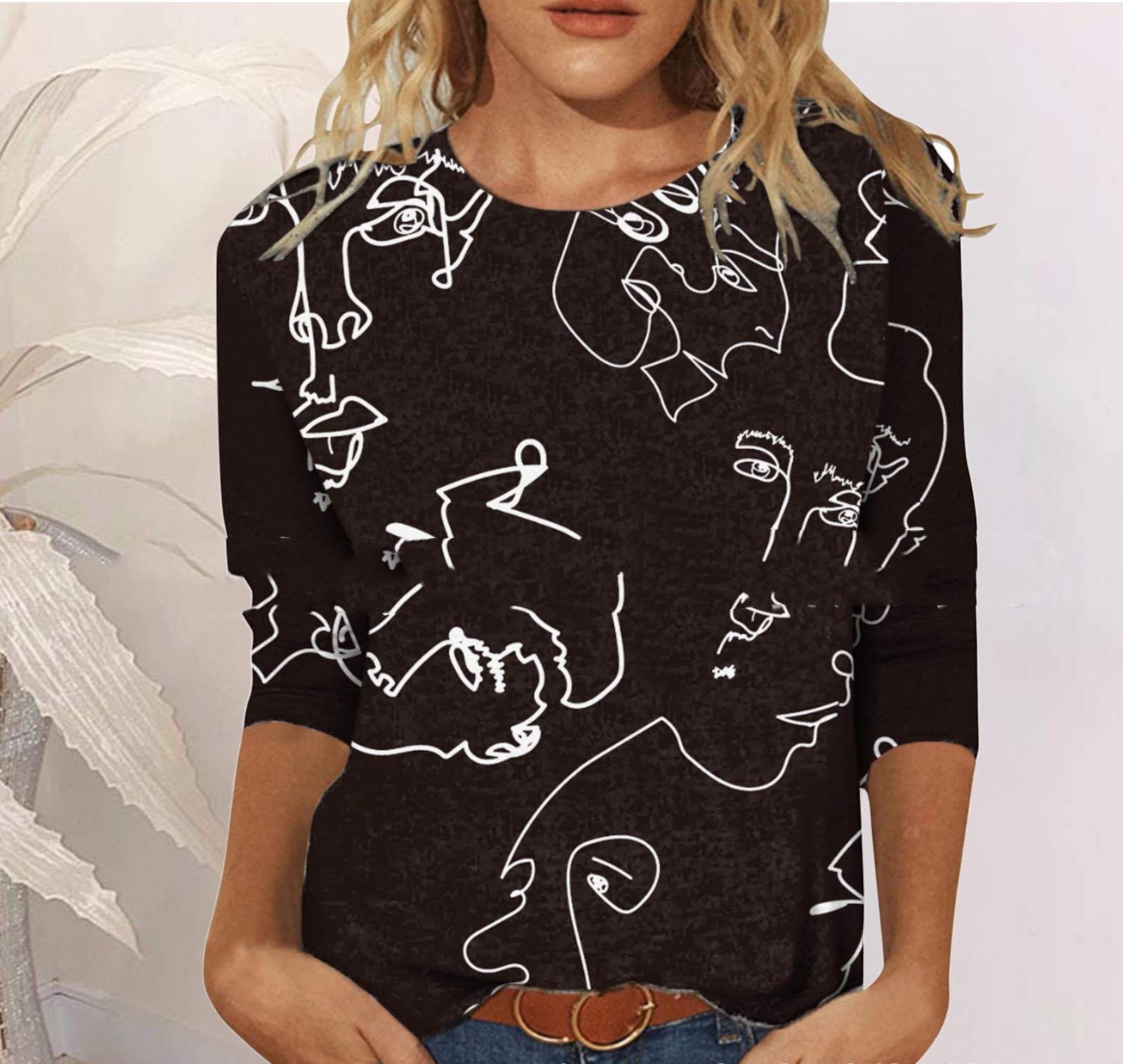 Europe And America Women's 3D Pattern Top
