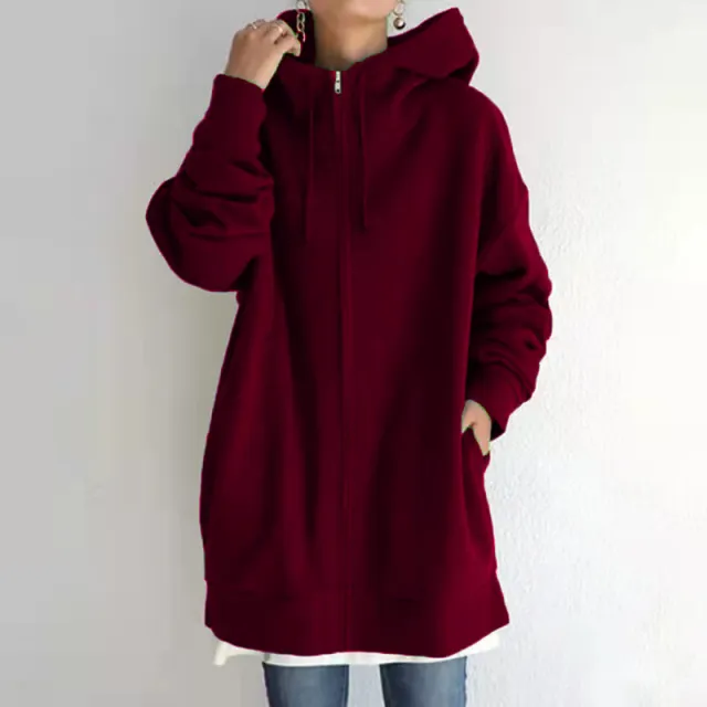 Women's Fuzzy Hoodies Long Sport Pullover Hoodie Full Zip Hoodie Sweatshirt Wine - Shop at LoveMi