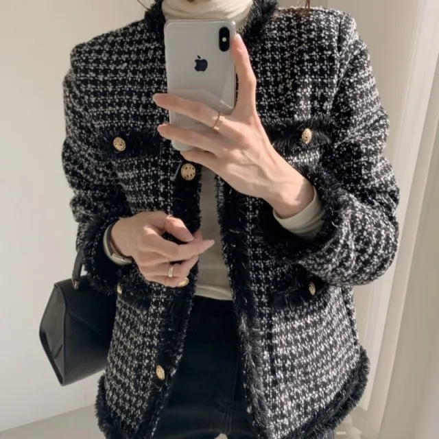 Thickened Little Woolen Coat For Women Autumn And Winter All match Black - Shop at LoveMi