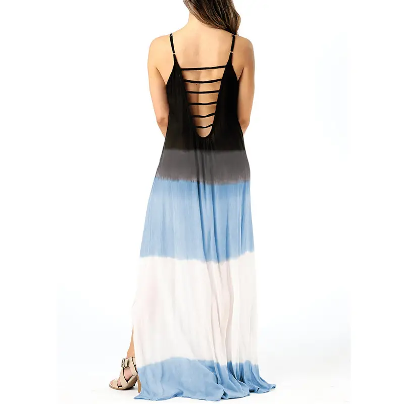 2 Summer Strap Women's Printed Loose Split Vest Dress