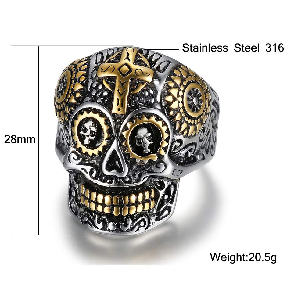 Title 2, Skull Ring European And American Personality St...