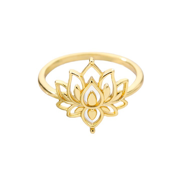 Simple Hollow Lotus Necklace Ladies Necklace Plant Series Summer