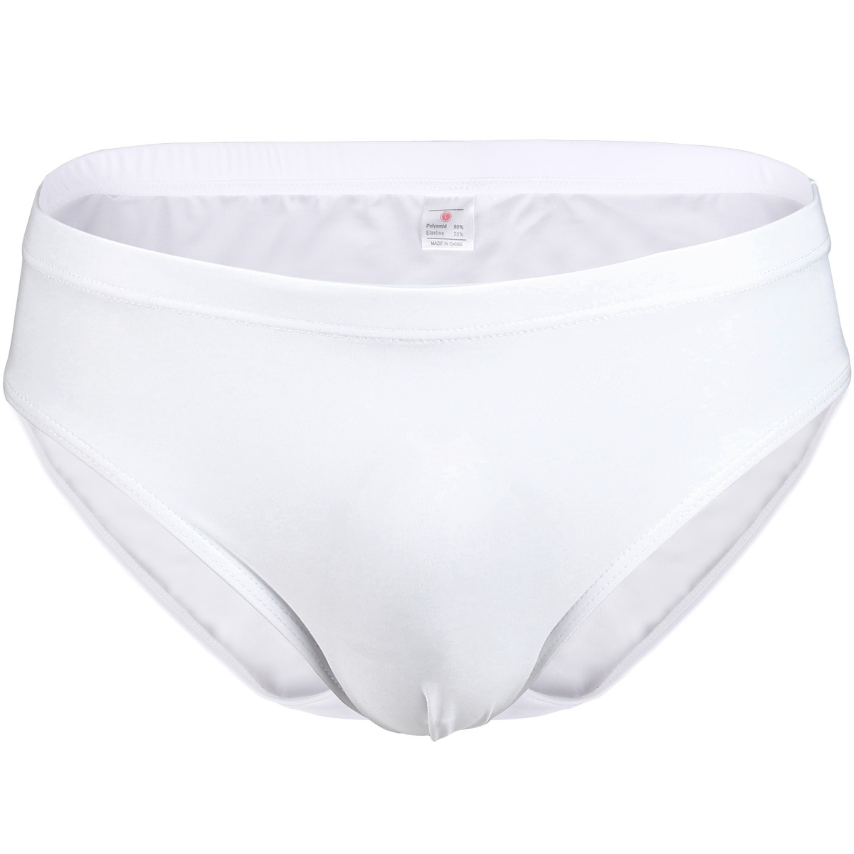 Men's Solid Color Low Waist Polyester Ice Silk Briefs