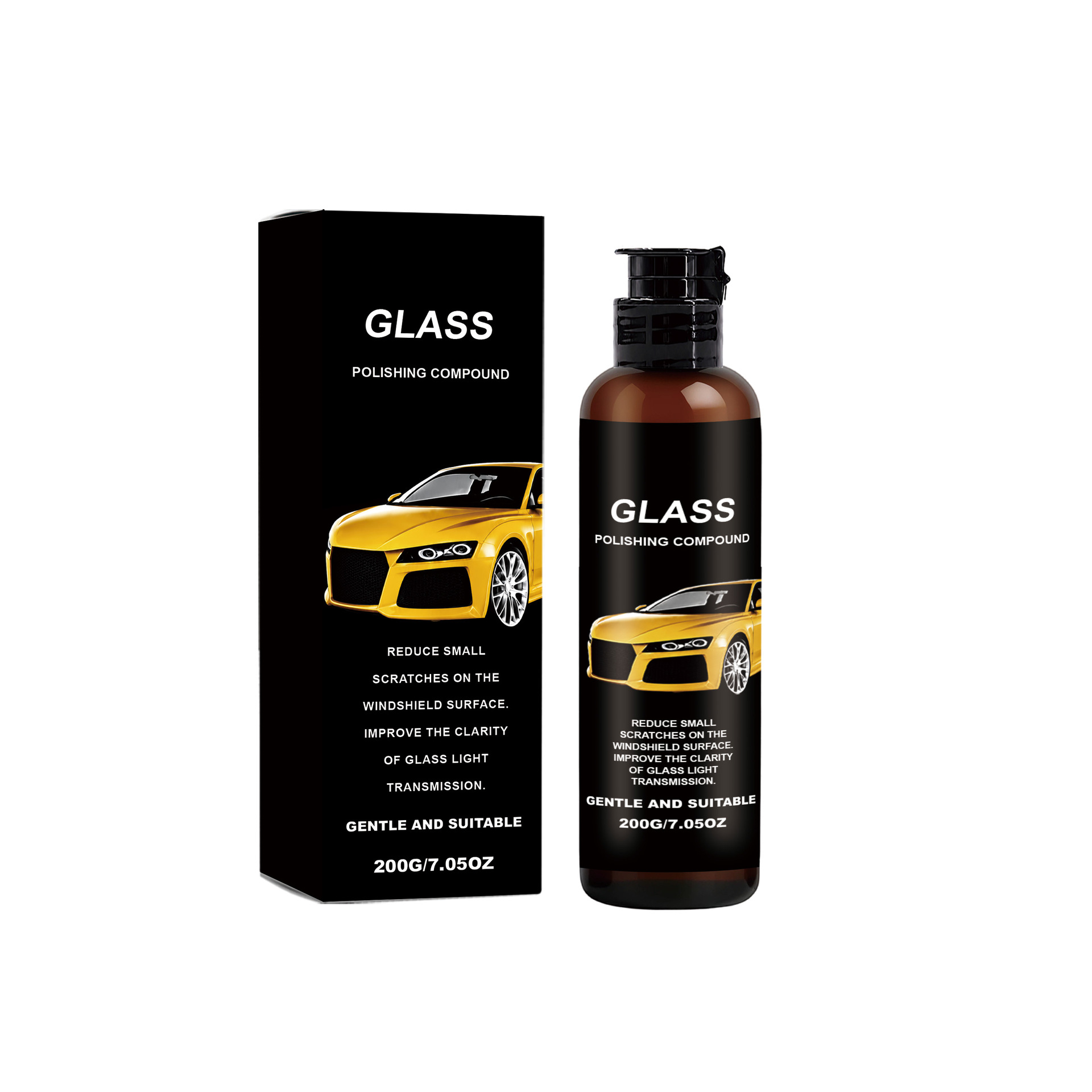 Automotive Glass Polish, Daily Car Window Maintenance, Renovation, Descaling, Stain Removal, Clear Vision Protection Agent. 2