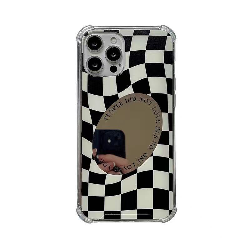 Black Checkerboard Mirror