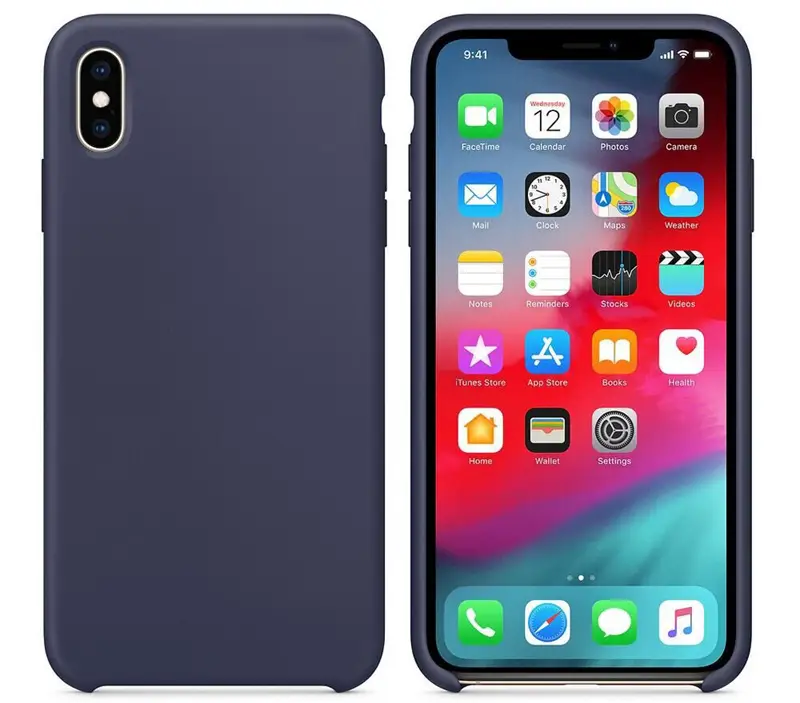 Solid Color Liquid Silicone Phone Case Protector