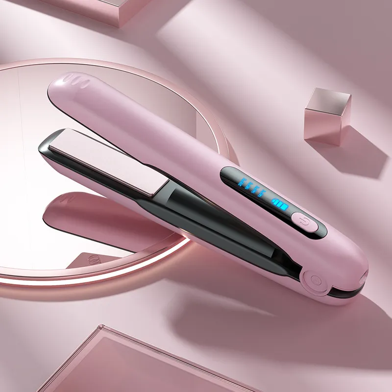 Wireless Hair Straightener Flat Iron Mini 2 IN 1 Roller USB 5000mAh Max 200 Degree Portable Cordless Curler 4 Levels Dry And Wet Uses – image 6