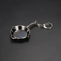Pan Three-level Head Metal Model Keychain - Frying Pan - View 1