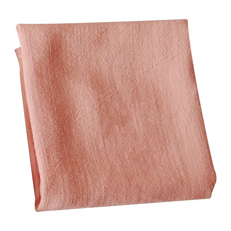 Plain Cotton Linen Cloth Art Home Kitchen Napkins - Cherry Pink