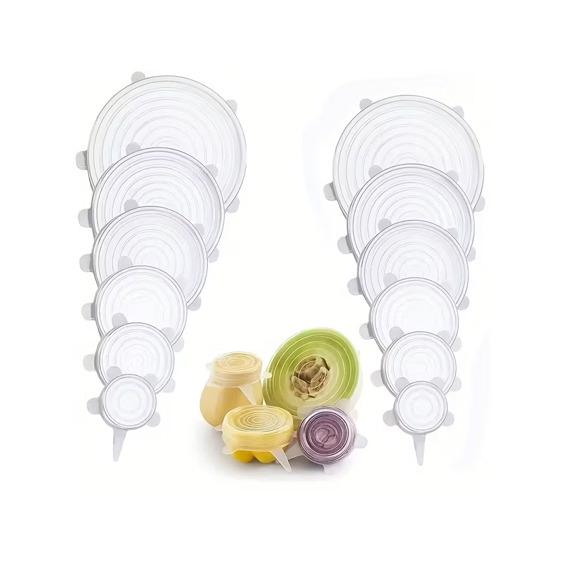 Kitchen Microwave Food Cover With 6 Silicone Lids, Extension Lid, Bowl Lid, Elastic Silicone Lid, Universal Adaptability Lid — foto 6