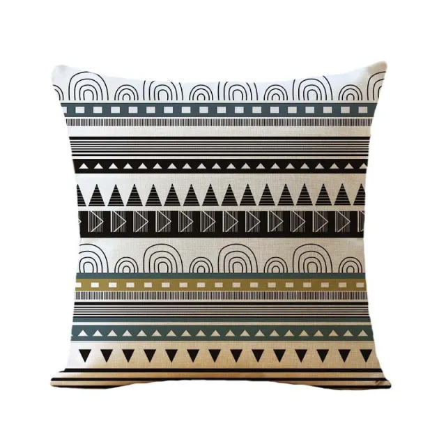 Linen Pillow Case Home Fabric Geometric Abstract 3 Style - Shop at LoveMi