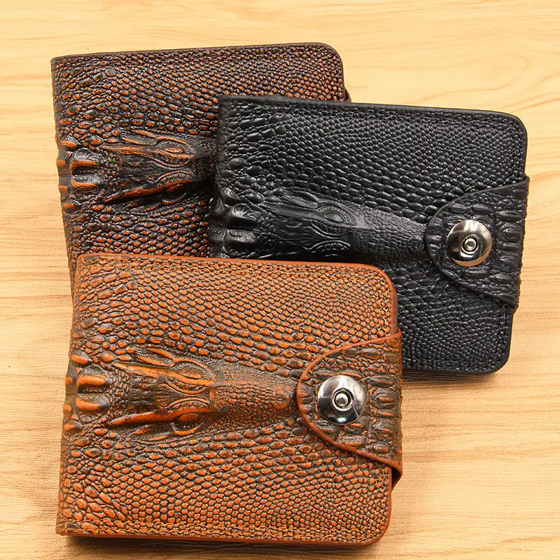 Men's Short Coin Personality Hipster Korean Style Magnetic Snap